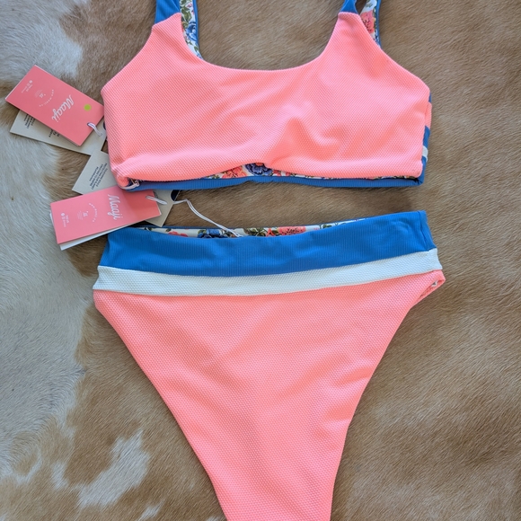Maaji Coraly Blue Reversible Bikini Set - Picture 4 of 5